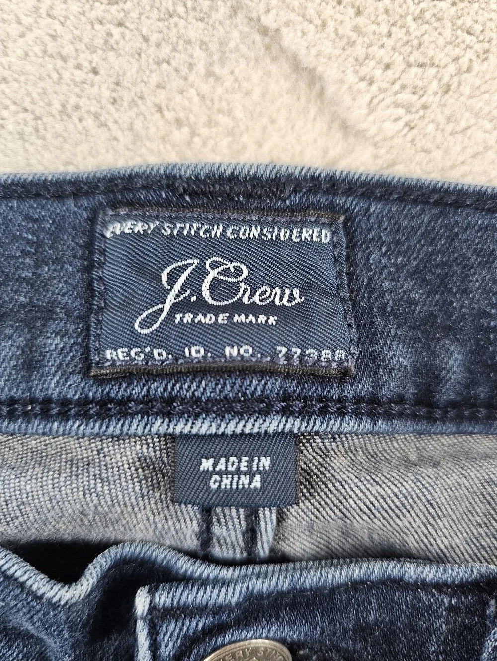 J.Crew 484 Slim Fit Jean Mens 33x30 Dark Wash Stretch Denim